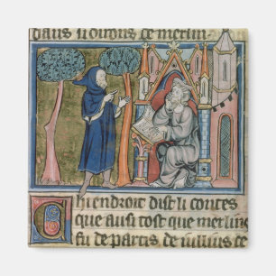 Imán El ms capítulo 95 f.268 MERLIN dicta la historia