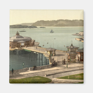 Imán El muelle, con la isla de Drake, Plymouth, Inglate