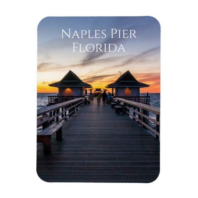 Imán El muelle de Nápoles en Florida Novedad (Vertical)