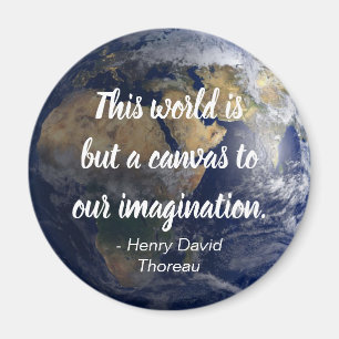 Imán El mundo es una cita inspiradora de lienzo