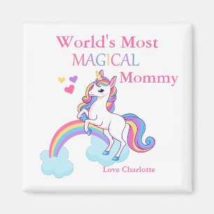 Imán El Mundo Más Mágico Mamá Unicornio