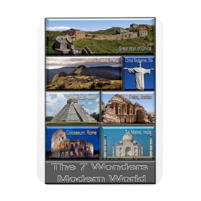 Imán El mundo moderno de las siete maravillas - (Vertical)