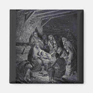 Imán El Nacimiento de Gustave Doré Tinta Victoriana Pre