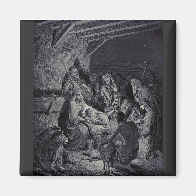 Imán El Nacimiento de Gustave Doré Tinta Victoriana Pre (Frente)