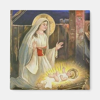 Imán El nacimiento de Jesús Vintage Magnet