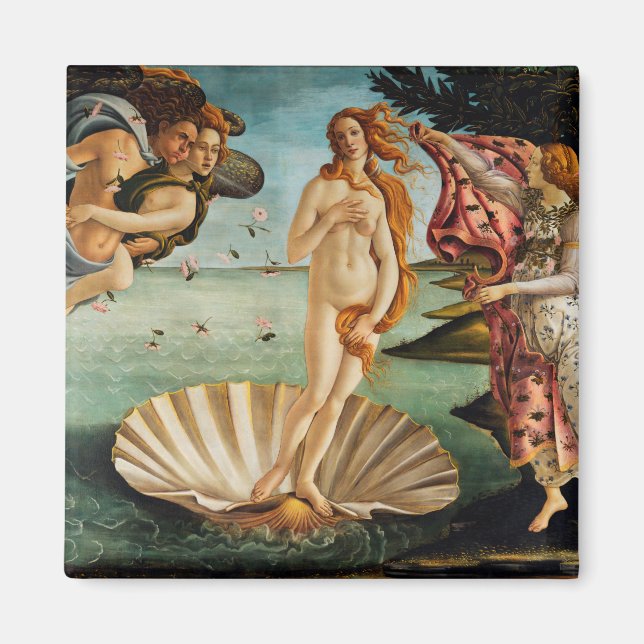 Imán El nacimiento de Venus, Sandro Botticelli, 1485 (Frente)