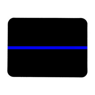 Imán El negro horizontal de la delgada línea azul simb