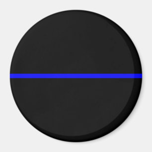 Imán El negro horizontal de la delgada línea azul simb