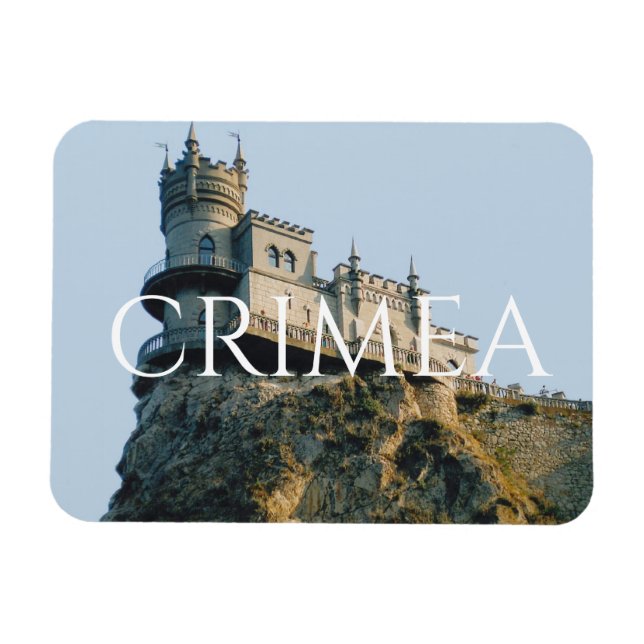 Imán El nido del castillo de Swallow en Crimea (Horizontal)