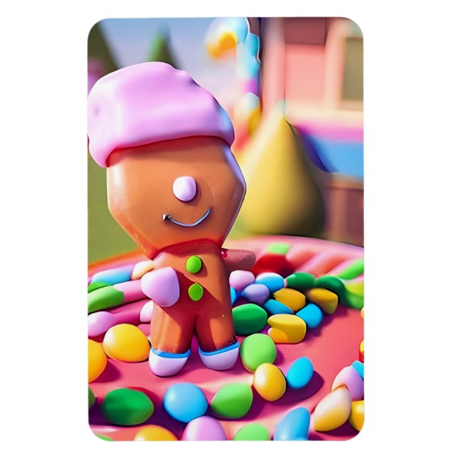 Imán El niño de Gingerbread hace bueno - Ken Gage Art (Vertical)