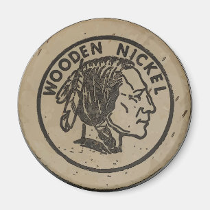 Imán El níquel principal indio de madera, añade el