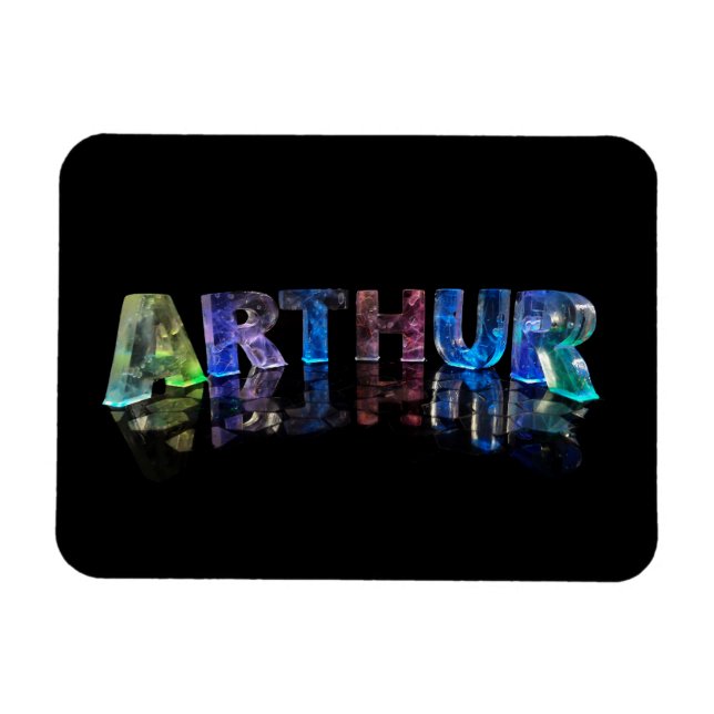 Imán El nombre Arthur en las Luces (Horizontal)
