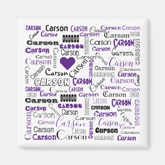 Imán El nombre Carson Magnet (Frente)