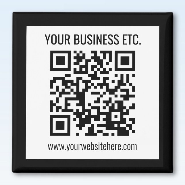 Imán El nombre de su empresa y código QR editable (Subido por el creador)