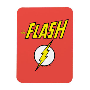 Imán El nombre de The Flash y el logotipo del rayo