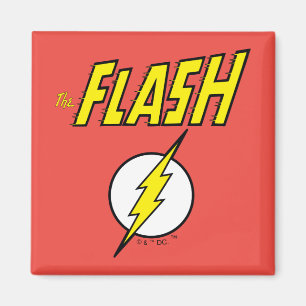 Imán El nombre de The Flash y el logotipo del rayo