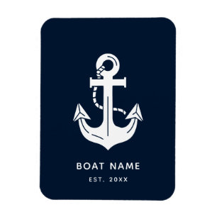 Imán El nombre de tu barco Ancla Azul 