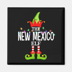 Imán El Nuevo México Elfo Navidad Pijamas A Juego