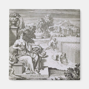 Imán El ojo de dios mira la cosecha, ilustracion f