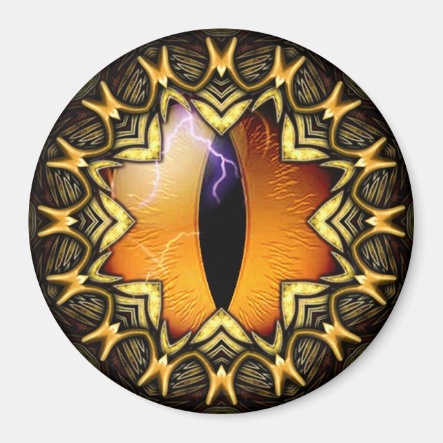 Imán El ojo del dragón dorado (Frente)