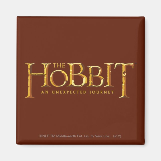 Imán El oro con el logo de Hobbit (Frente)