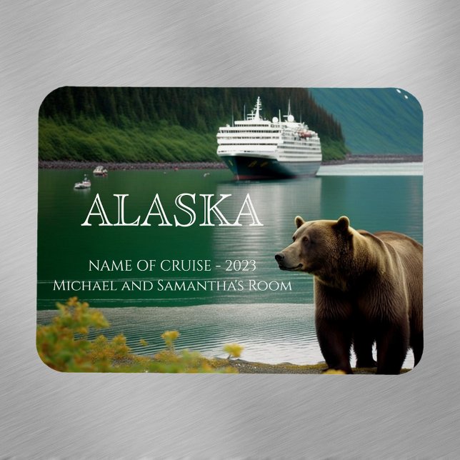 Imán El oso crucero Alaska personalizado (Subido por el creador)
