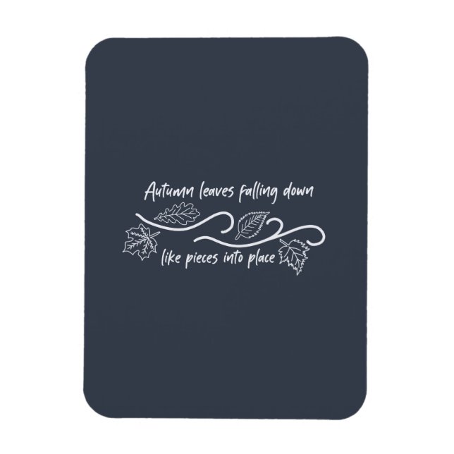 Imán El otoño deja caer como pedazos en su lugar (Vertical)
