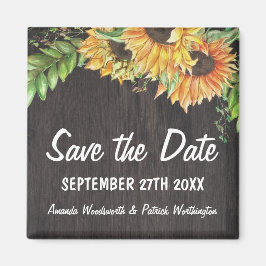 Imán El país rústico de las acuarelas del girasol salva