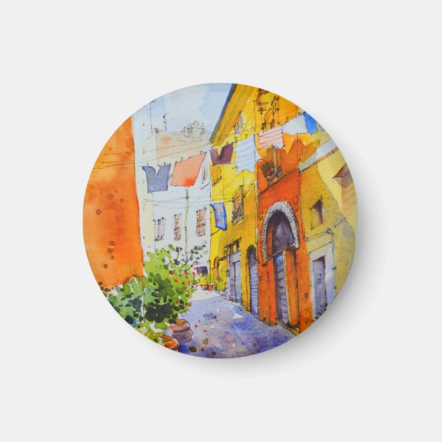 Imán El paisaje de la callejuela (Frente)