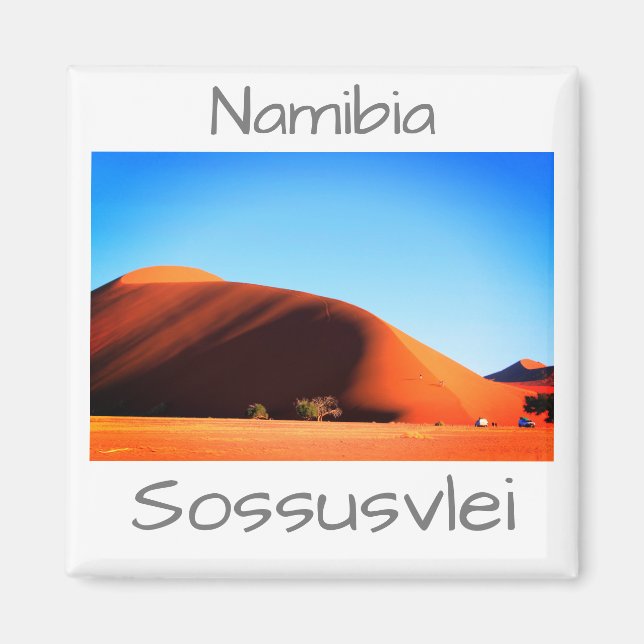 Imán El paisaje de las dunas de arena de Namibia Sossus (Frente)