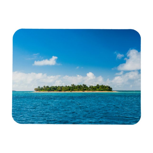 Imán El paisaje marino con la pequeña isla (Horizontal)