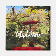 El paisaje otoñal en el jardín japonés