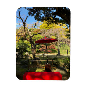 Imán El paisaje otoñal en el jardín japonés