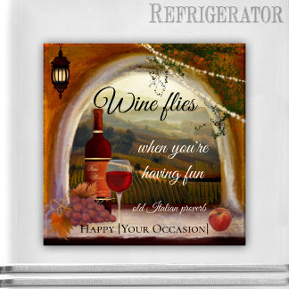 Imán El paisaje toscano de Italia Art Wine Magnet