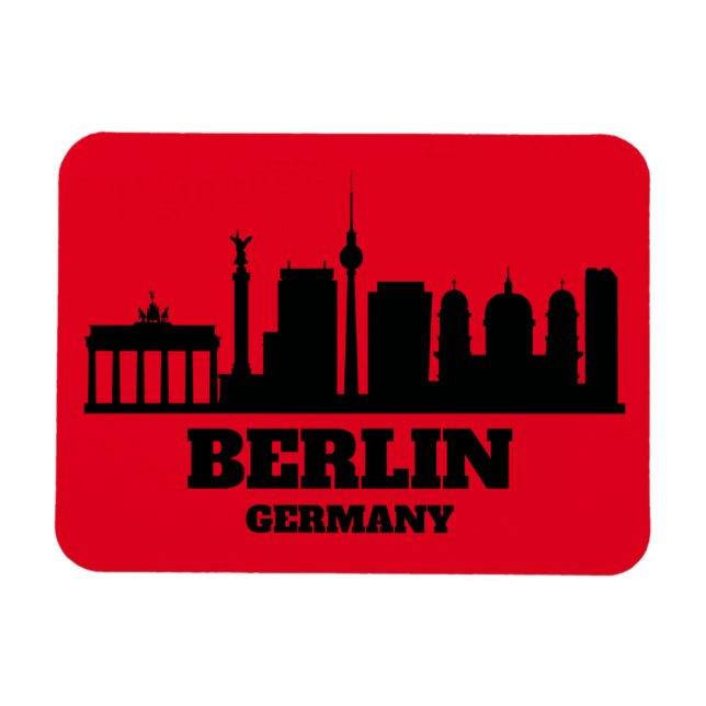 Imán El paisaje urbano de Berlín en Alemania (Horizontal)