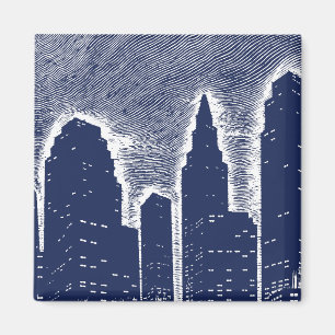 Imán El paisaje urbano de Big City Night Lights