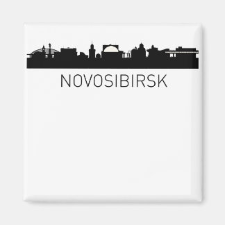 Imán El paisaje urbano de Novosibirsk en Rusia