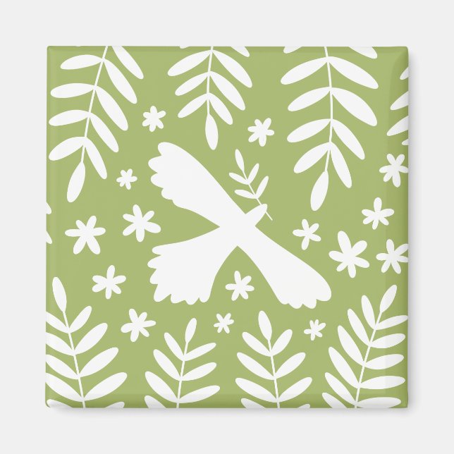 Imán El pájaro blanco (Frente)