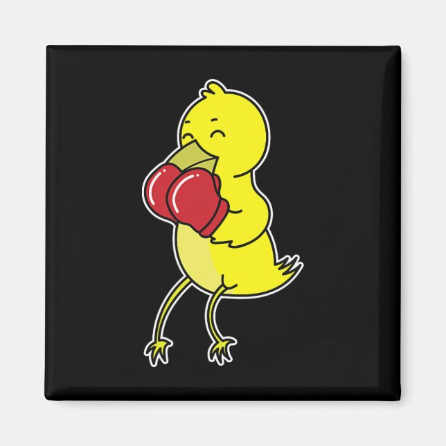 Imán El pájaro hace boxeo  (Frente)