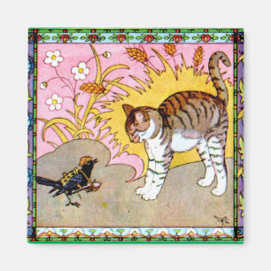 Imán El pájaro resuelve el gato