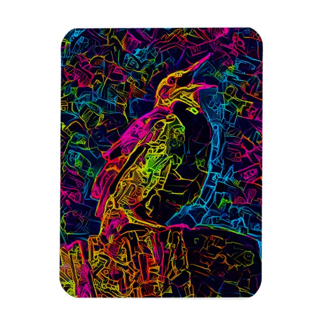 Imán El pájaro solitario 3 (Vertical)
