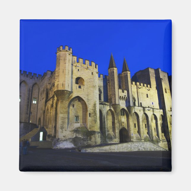 Imán El Palacio del Papa en Aviñón al atardecer. Constr (Frente)
