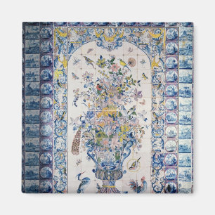 Imán El panel de la teja de Delft del cuarto de baño