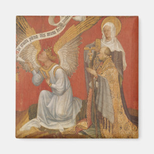Imán El panel de una díptica que representa el ángel