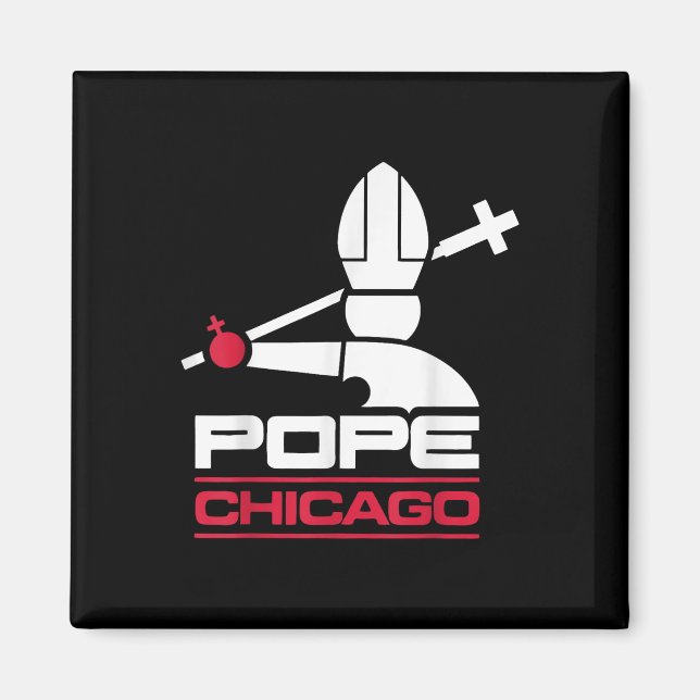 Imán El Papa Leo Xiv Shirt Chicago Baseball (Frente)
