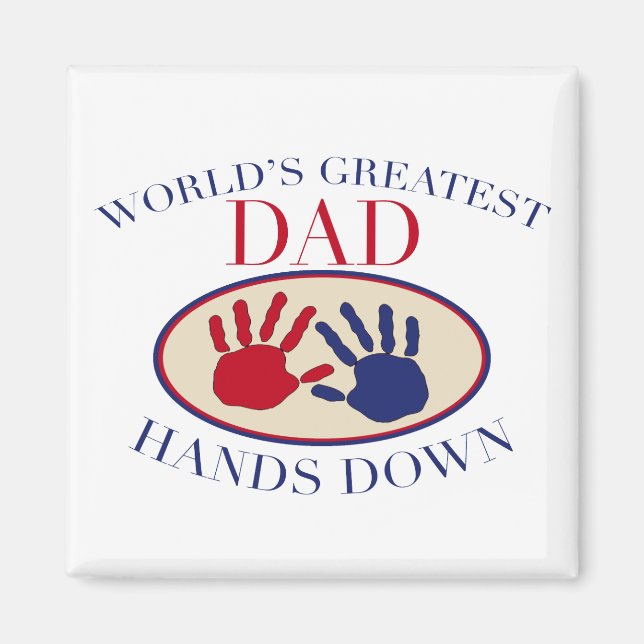 Imán El papá más grande del mundo da la mano abajo (Frente)