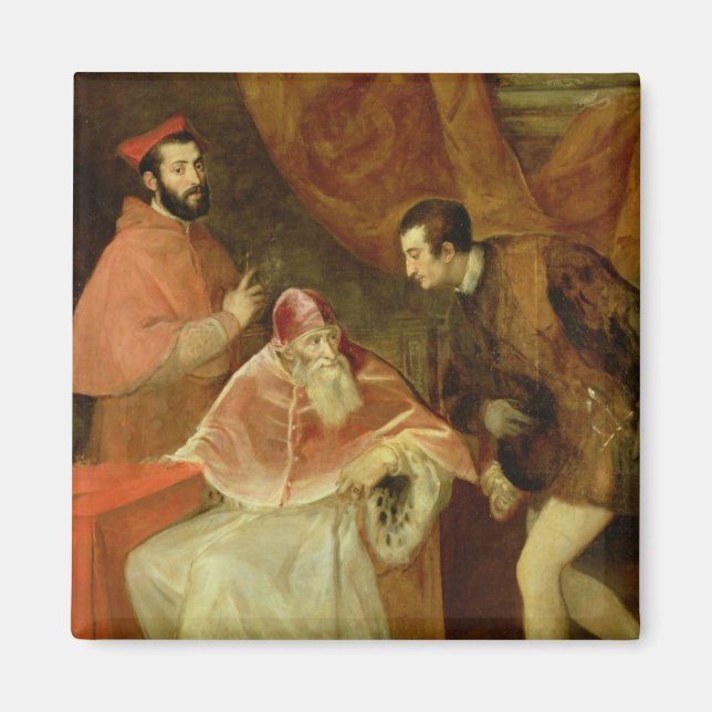 Imán El Papa Pablo III y sus sobrinos, 1545 (Frente)