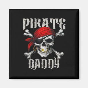 Imán El Papi Del Pirata Jolly Roger Bandera Y Los Cross