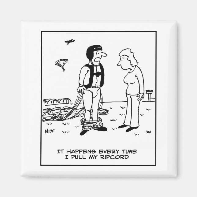 Imán El paracaidismo en paracaídas tiene problemas (Frente)