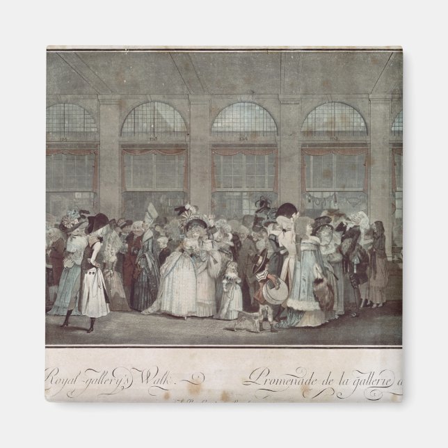 Imán El paseo de la Galería Real del Palacio, 1787 (Frente)